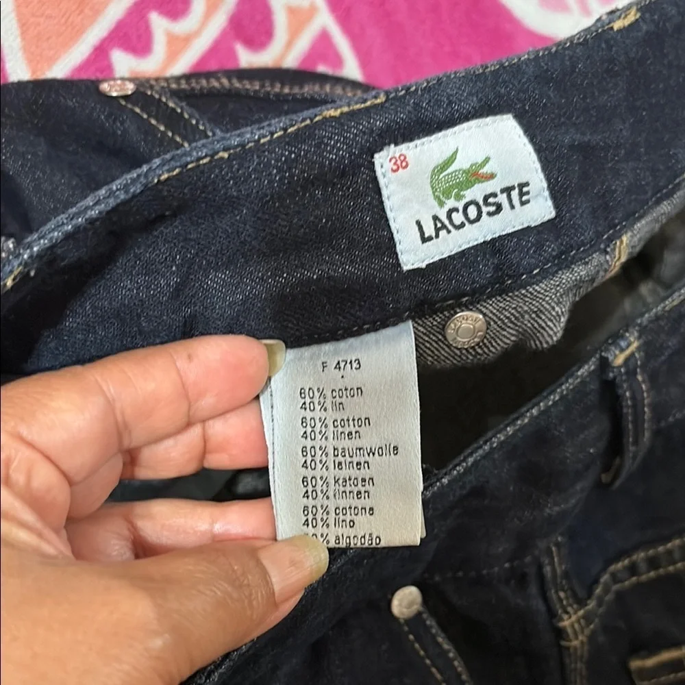 LACOSTE Dark Blue Denim Shorts